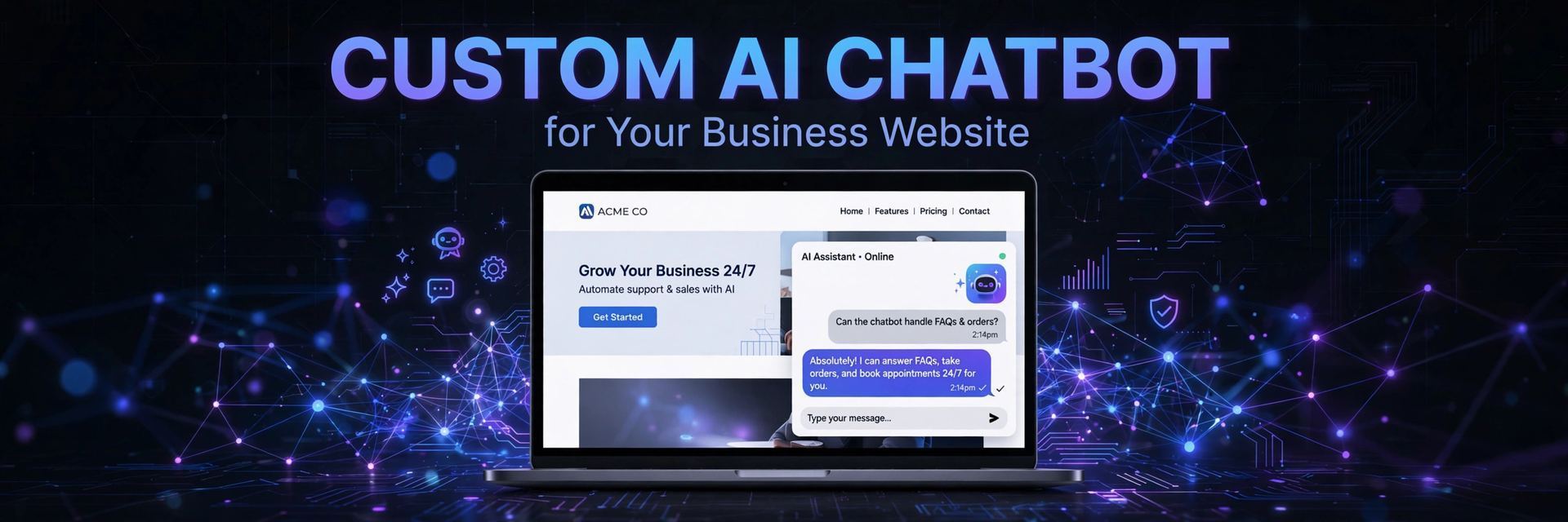 Custom AI chatbot gig — AI chatbot for your business website